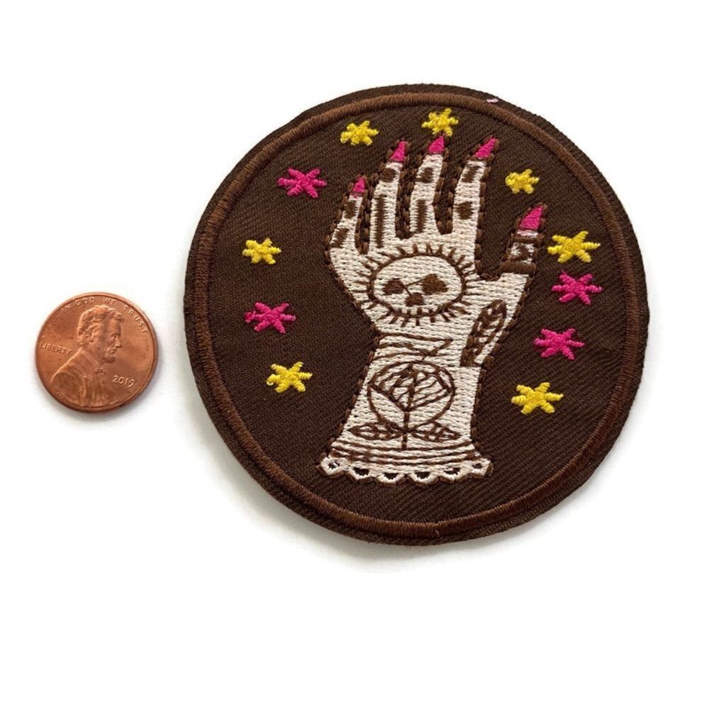Henna Hand Embroidered Patch - Picture 2 of 3